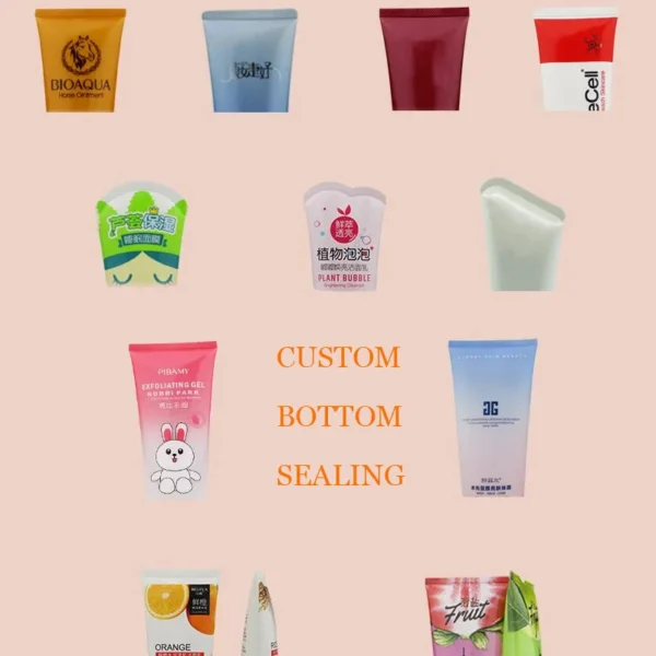 custom cosmetic tube bottom sealing