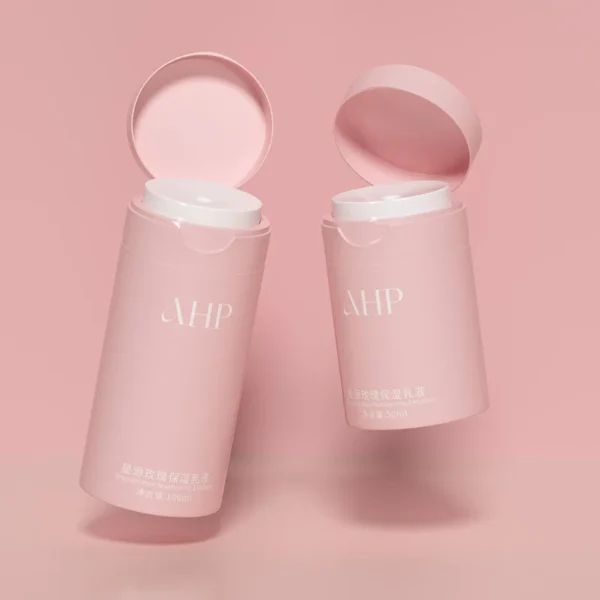 custom pink cosmetic jars