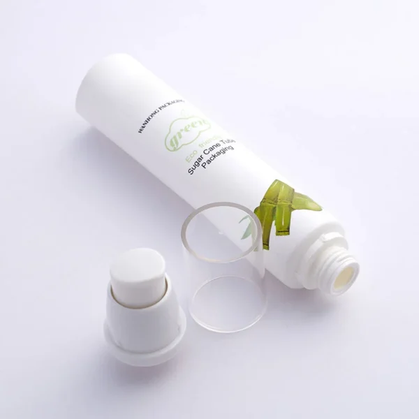 eco-friendly sugarcane squeeze cosmetic tube