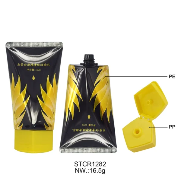 empty men's face wash tube