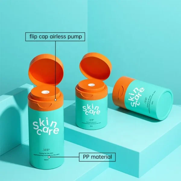 flip cap cream jar vacuum bottle