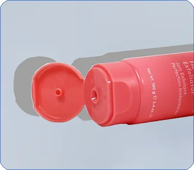 flip cap plastic facial cleanser tube
