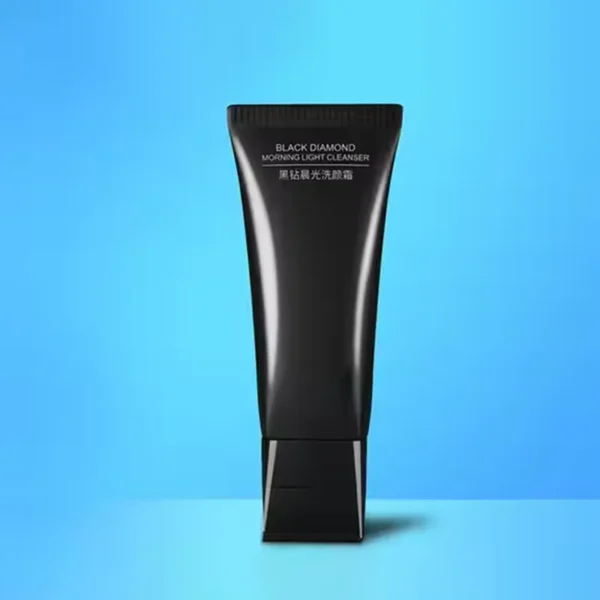 flip top black facial wash squeeze tube