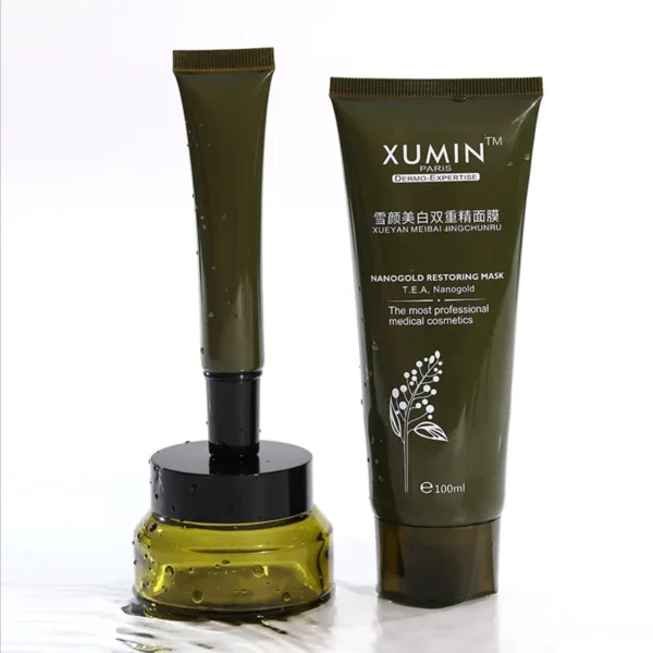 green colored cosmetic containers
