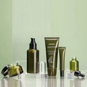 green cosmetic packaging set