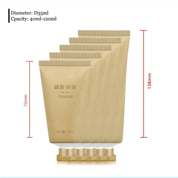 kraft paper facial cleanser tube