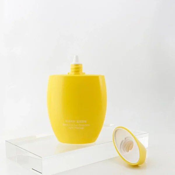 egg shape PE sun cream bottle