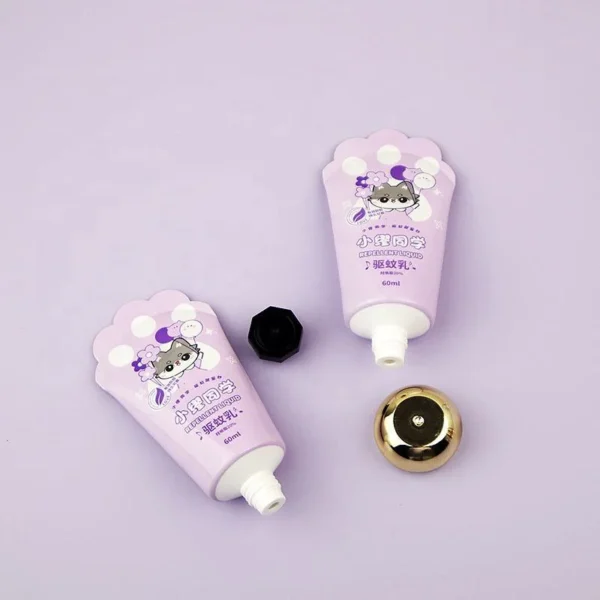 purple squeeze cosmetic tubes