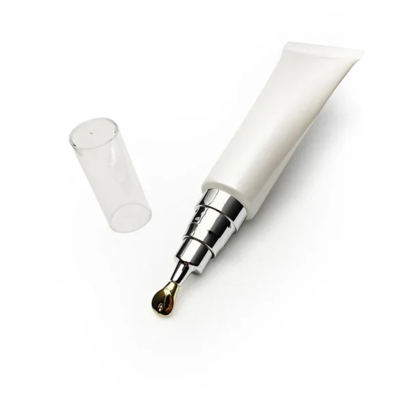 small refillable squeeze tube with metal applicator
