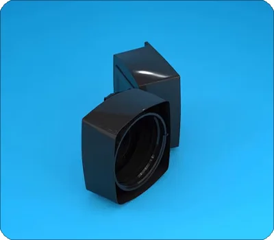 square flip top black cosmetic tube