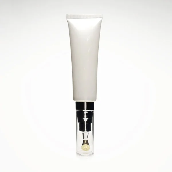 squeeze makeup tube with zinc alloy applicator