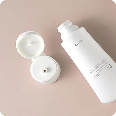 plastic squeeze tube with flip cap