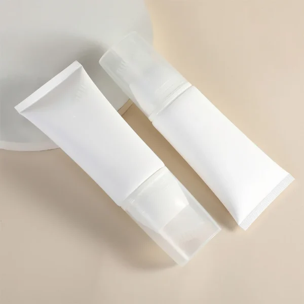 white cosmetic squeeze tube