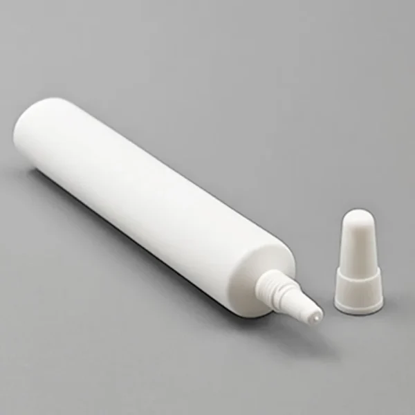white PE plastic tube with long nozzle