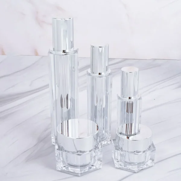 acrylic cosmetic jar and bottle