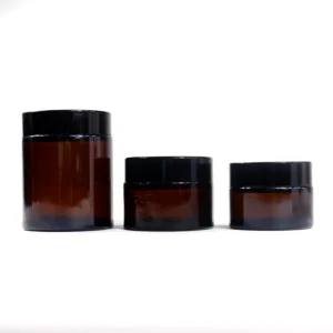 amber glass cosmetic containers wholesale