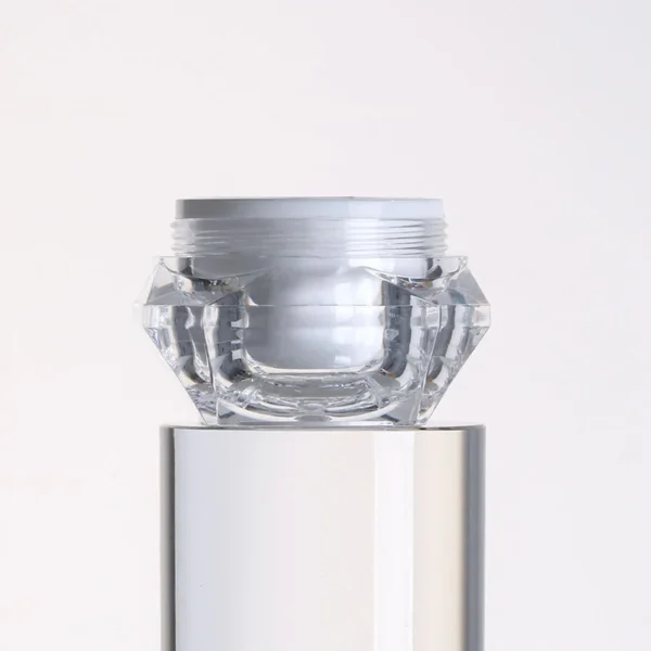 diamond shape clear acrylic eye cream jar