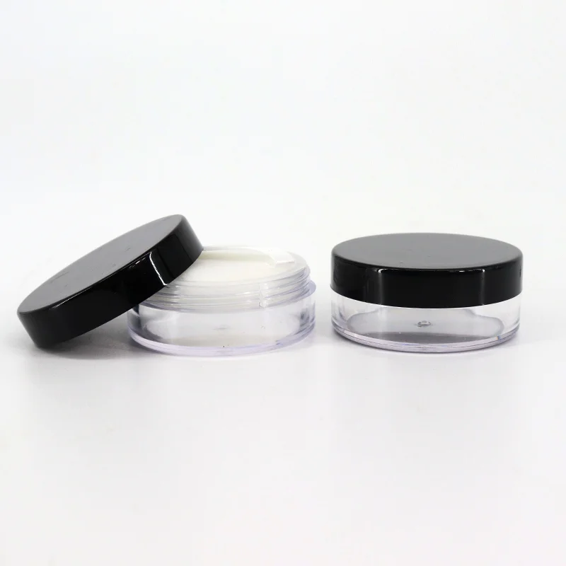 clear plastic loose powder makeup container