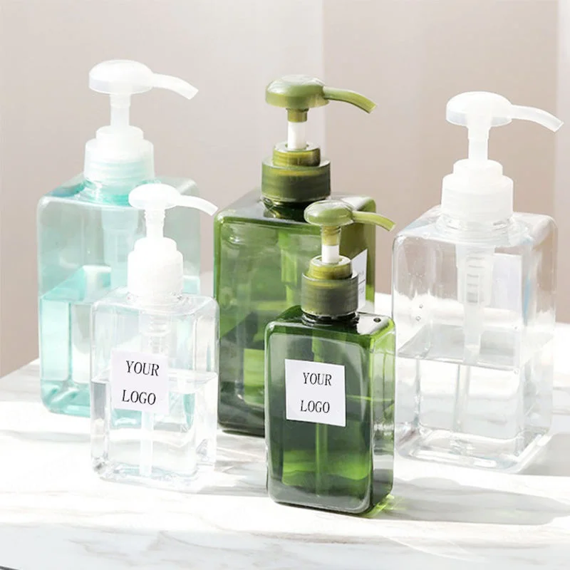 custom labeled shampoo pump bottle