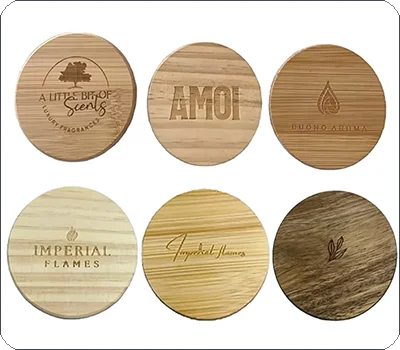 custom wooden lids for candle jars