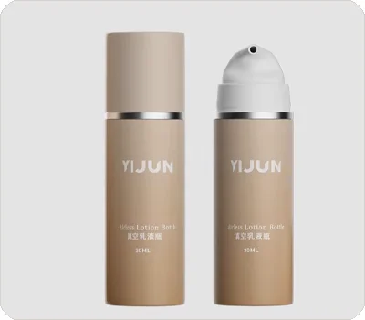 custom silk printing airless lotion pump bottle