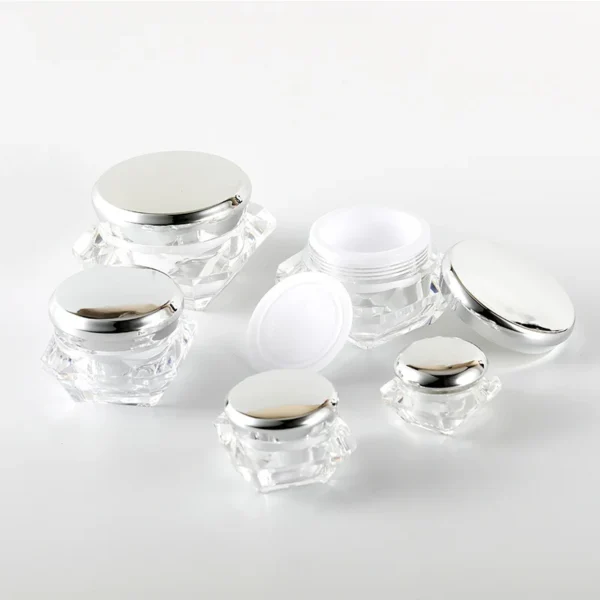 diamond shaped skin care jars