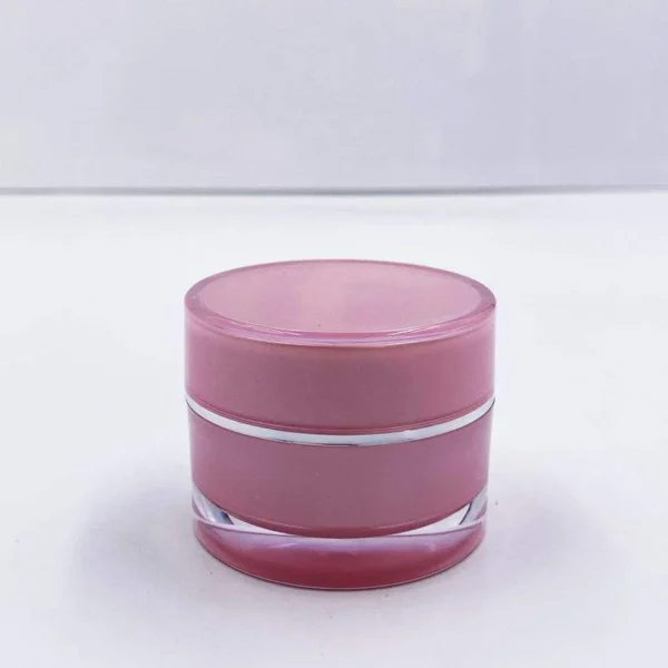 double walled pink cosmetic jars