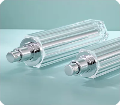 empty acrylic bottle with screw top