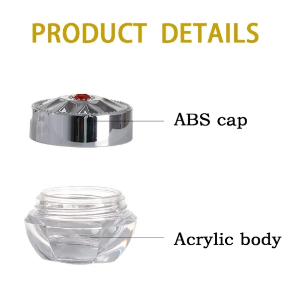 empty acrylic nail polish bottle