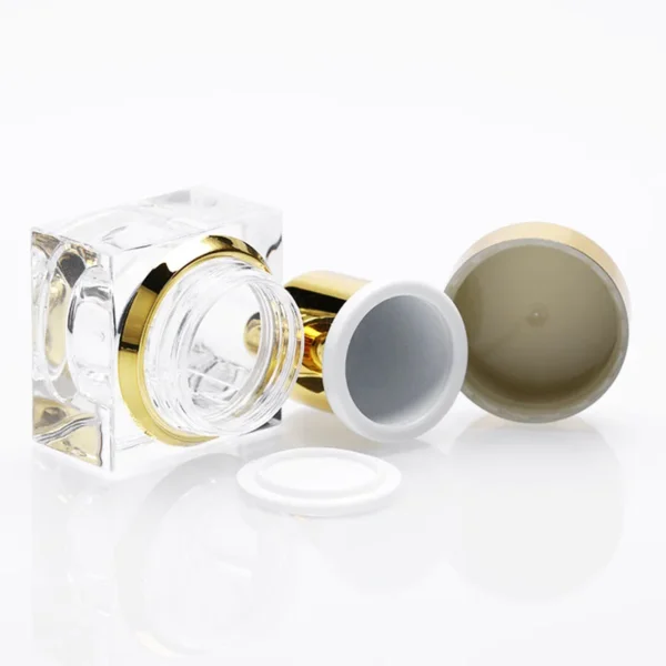 empty clear acrylic cosmetic container