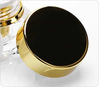 round golden ABS screw cap for acrylic jar