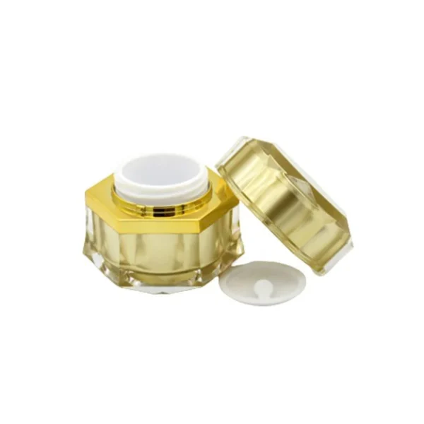 gold acrylic cosmetic jar