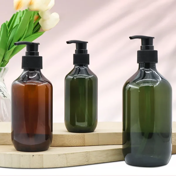 green plastic bottle dispenser