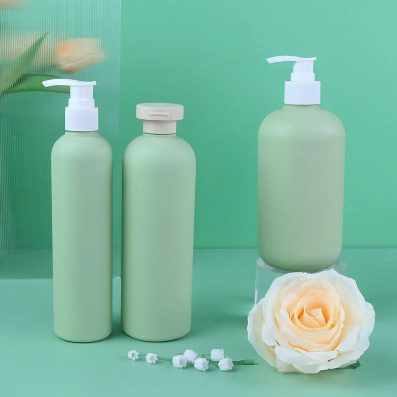 green plastic soap dispenser bottle