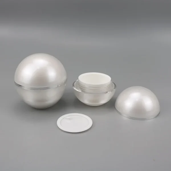 pearl white acrylic cream jar for cosmetics