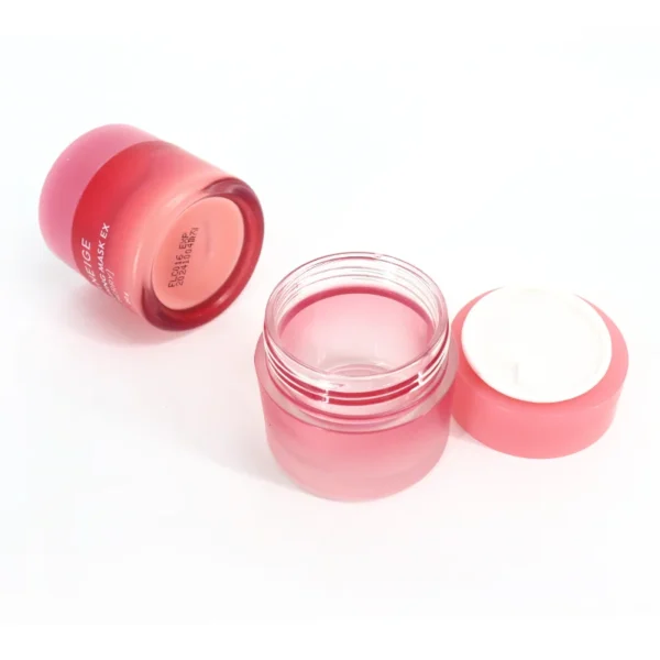 gradient pink container vegan lip care packaging