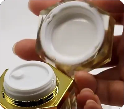 screw top acrylic plastic jar with lid