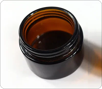 smooth screw top mouth amber cosmetic jar