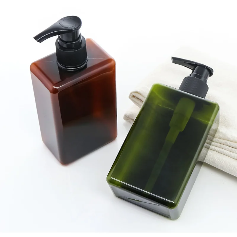 square PET plastic conditioner pump bottle