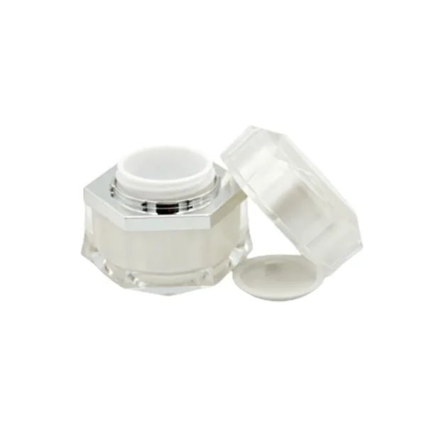 white acrylic cosmetic cream jar