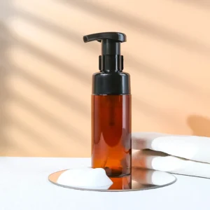 amber cleansing foam pump bottle