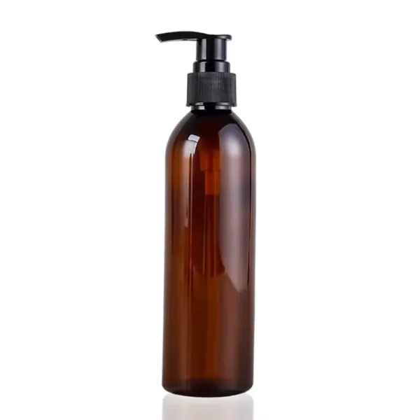 amber plastic pump bottles for body lotion