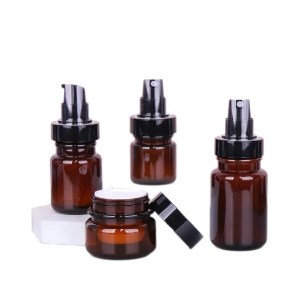 amber plastic toner bottles