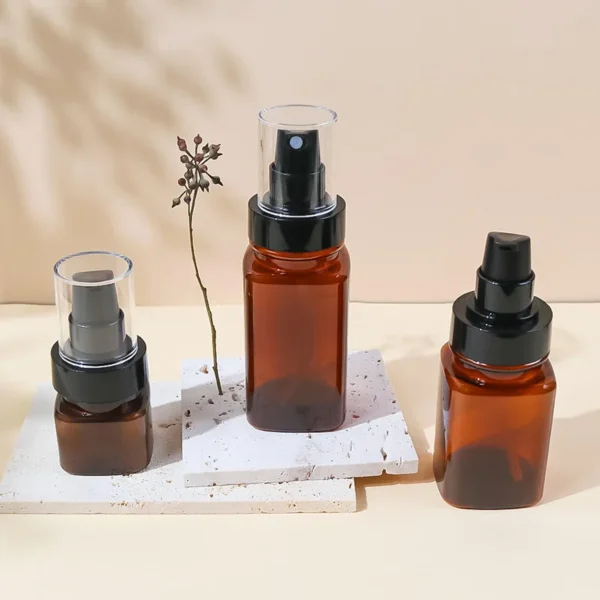 amber refillable pump toner bottles