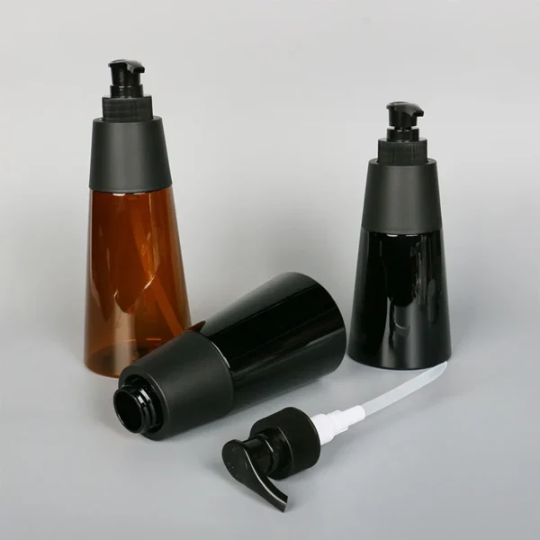 black amber soap dispenser bottle