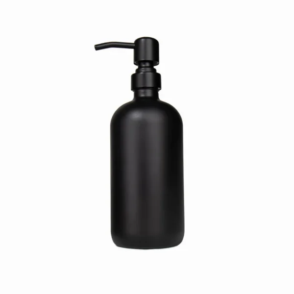 black glass foaming soap dispenser