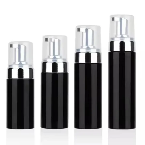black plastic lash shampoo bottle