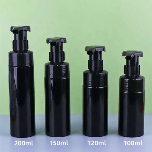 black travel dispenser bottle