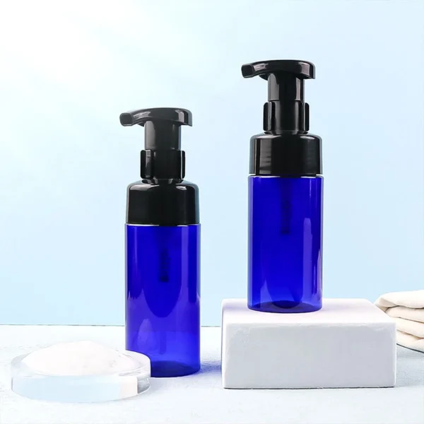blue PET plastic foaming soap pump bottle