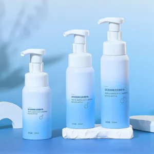 blue plastic foaming soap dispenser